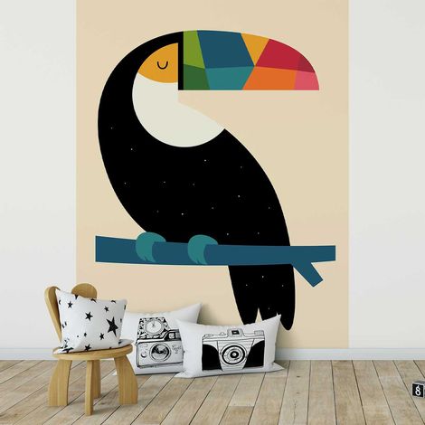 Papier peint toucan multicolore papier peint (1/5)