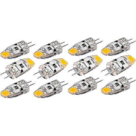 Packung mit 12 dimmbaren G4 12V DC LED-Lampen, 2W G4 COB LEDs, 360° Abstrahlwinkel, ersetzt 15W Halogenlampen -1