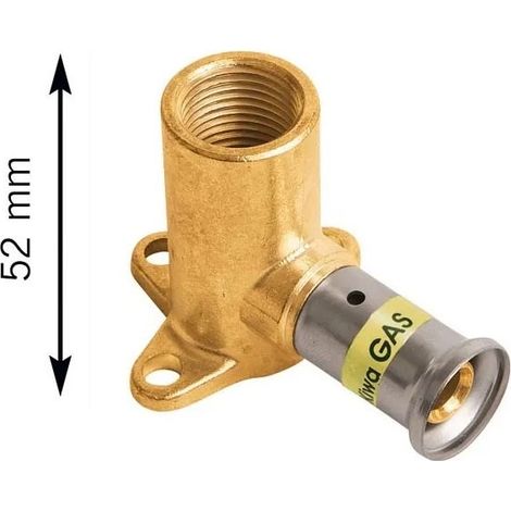 Terminale con staffa in ottone Gas 26x3/4" 2PG2605