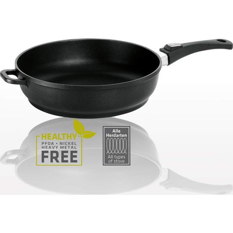 Berndes Vario Click Induction Tegame a Un Manico 32 cm, Alluminio Pressofuso, Nero