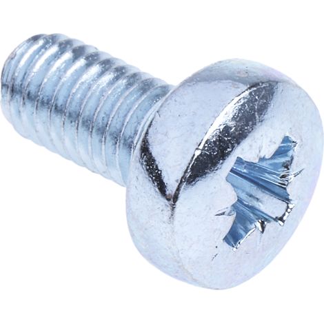Vis à métaux RS PRO M5 à tête Cylindrique Pozidriv en Acier, 10mm ( Prix pour Sachet de 100 )