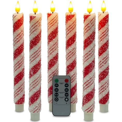 Irovami Lot de 6 bougies LED sur pied avec télécommande - Bougies murales sans flamme à effet vacillant pour la décoration de mariages et de fêtes (1/5)