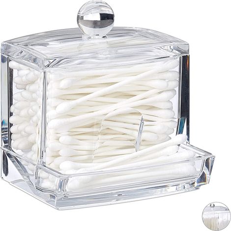 Set organizer per cosmetici  Dispenser per dischetti e cotton fioc  Contenitore per dischetti di cotone