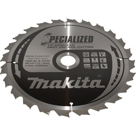 Makita - Sägeblatt für Holz 270x30 mm, 24 Zähne B-33146 (1/2)