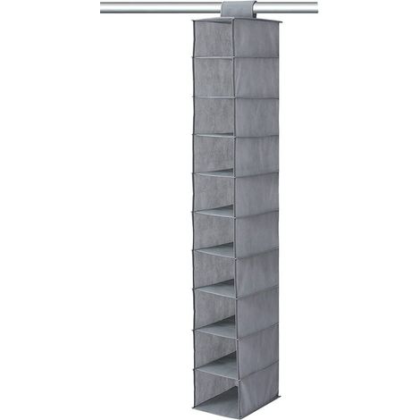 Scarpiera di design - scarpiera sospesa con 10 scomparti - ripiano sospeso per riporre perfettamente borse, borse o scarpe 1203015cm grigio