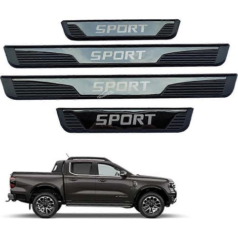 Plaque de seuil de porte pour Ford Ranger Platinum 2024 2025 Accessoires auto Protection de panneau de protection anti-éraflures 4 pièces ( ) (1/5)