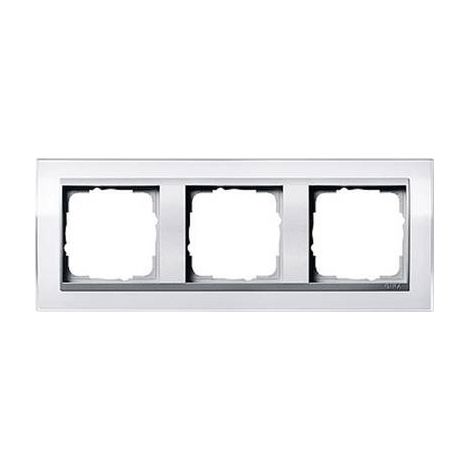 Gira Telaio di copertura 3f Interm. F Alu Gira Event Bianco trasparente [0213726], 0213 726