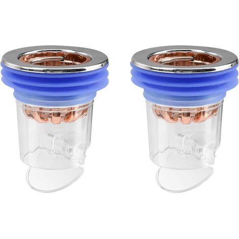 Bouchon anti-odeurs pour siphon de sol - Plastique ABS - Convient aux siphons de 3,2 à 4,4 cm - Filtre à cheveux anti-obstruction (1/5)