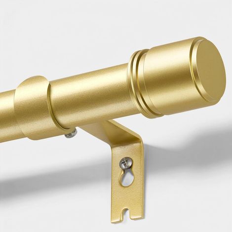 Tringle à Rideaux Or - 1 Pièce - Métal Extensible - Réglable 80-148 cm - Salon Chambre Cuisine - Diamètre 25 mm (1/5)