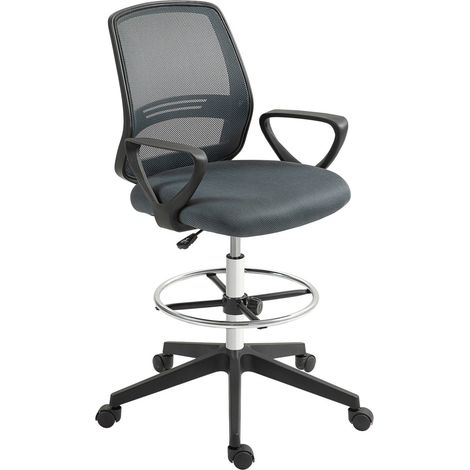 Silla de oficina ergonómica con reposabrazos y reposapiés ajustable