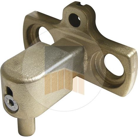 PORTAC Gond à visser multiréglage deux points + sécurité en Cupro-aluminium Finition: Cupro Brut - Réglage (mm): Réglage (mm) : 52 à 77