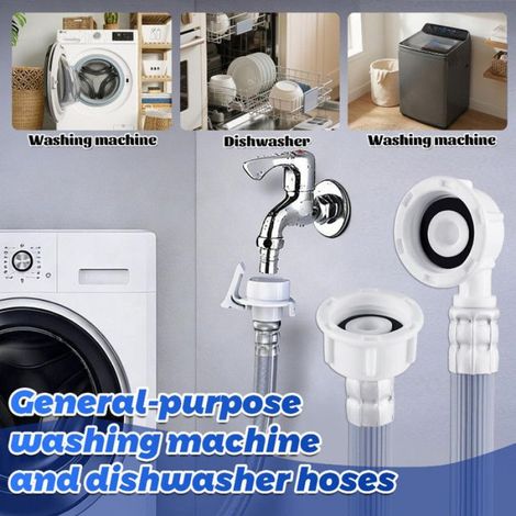 Tuyau D Alimentation Eau - 3/4 Pouces - 1 M - 20 Bar - Pour Lave Linge Et Lave Vaisselle (1/5)