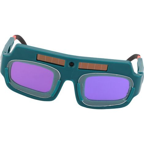 Selbstverdunkelnde Schweißerbrille mit Solarantrieb, Schutz vor Lichtbogen und starkem Licht, dunkelgrün (1/5)