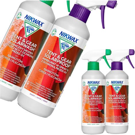 Nikwax Tent&Gear Detergente e impermeabilizzante per tende 2x500 ml (1/3)