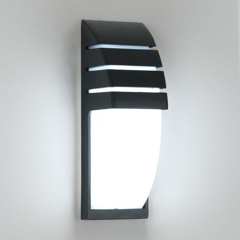 COMELY Indoor Outdoor Wall Light, Black 12W 6000K Cool White LED, IP65 Waterproof Wall Lamp for Yard, Garden, Terrace, Close, Patio