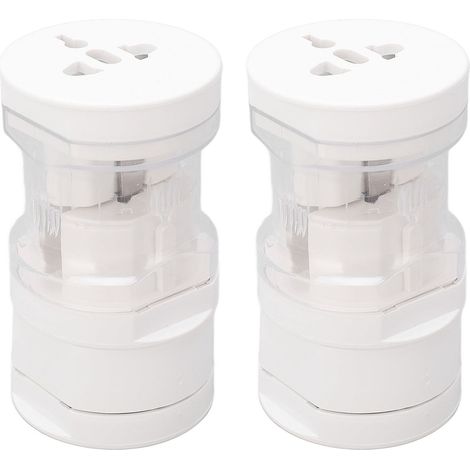 Adaptateur universel 2-en-1 amovible, prises US/EU/UK, 110-250V, chargeur voyage polyvalent, fiche interchangeable pour appareils électroniques, modèle standard mondial. (1/5)