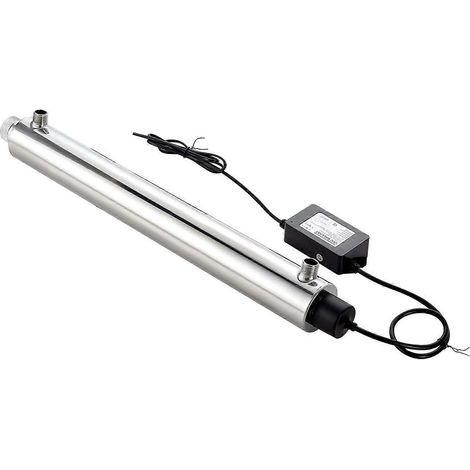 Purificateur d'eau UV, 25 W, 6 GPM, système de filtration 220 V, unité de traitement d'eau pour toute la maison avec revêtement en quartz. (1/5)