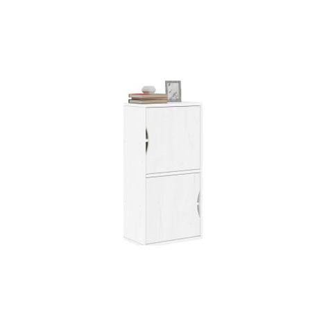 Armoire latérale ODDA blanc 40x24x79 bois massif pin (1/5)