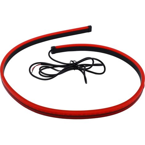 Barre de Bande de Troisième Feu Stop à LED, Lumière Rouge Flexible étanche, Feu Stop à Montage élevé, Universel pour Voiture avec 100 Cm de Longueur