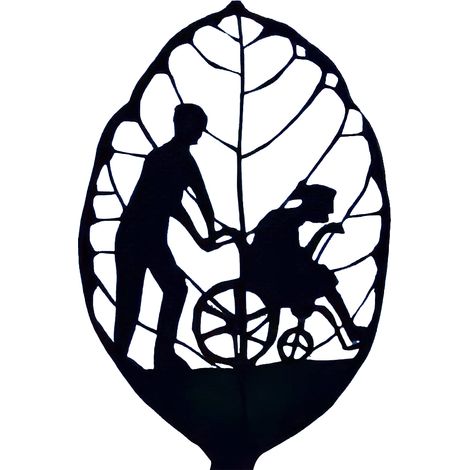 Ornement Art Metal Feuille Noire Silhouette Décor Maison Fait Main Cadeau Fête des Mères Décoration Moderne (1/5)