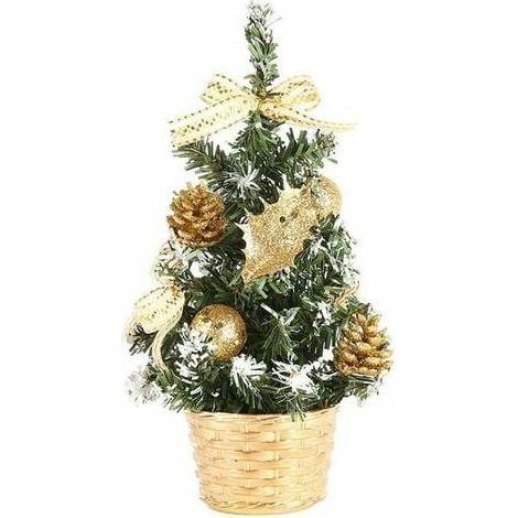 Mini Artificial Christmas Tree Table Centerpieces Table Centerpieces Artificial Miniature Christmas Tree with Ornaments Home Decoration Suitable for Christmas Valentine's Day (1/5)