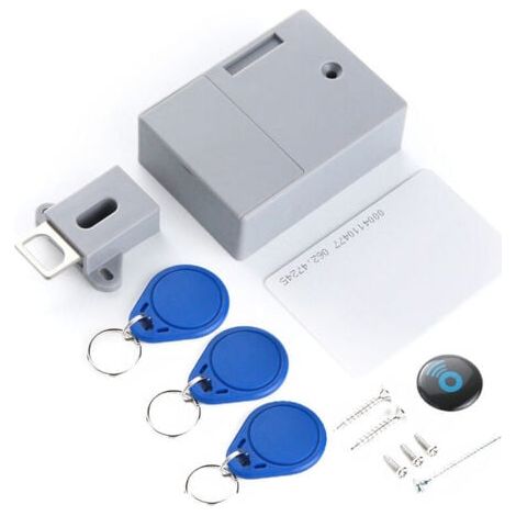 Verrou Intelligent De Tiroir De Cabinet De Capteur De Carte De Batterie Rfid Ic, Sans Trou De Perforation (1/5)