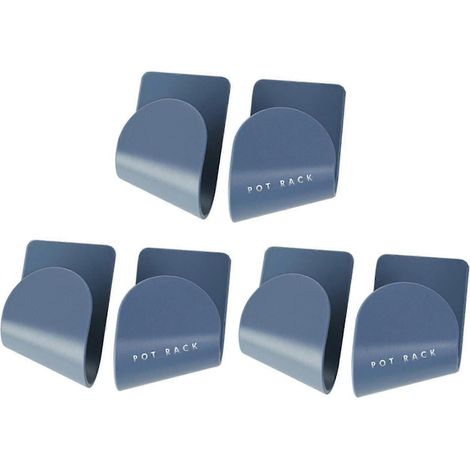 Support mural pour couvercles de casseroles (6 pièces) - Rangement pour couvercles de poêles et casseroles - Support pour couvercles de poêles et casseroles - Rangement pour ustensiles de cuisine (1/5)