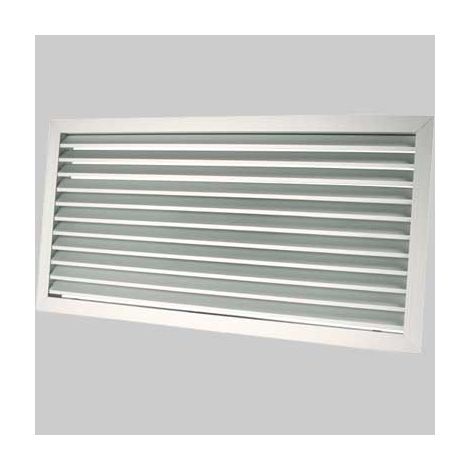 GRIGLIA DI RIPRESA AD ALETTE FISSE 45 ° 400x150 mm VECAM