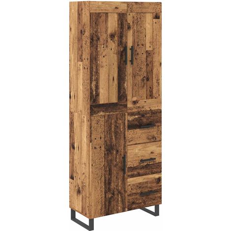 Maison Exclusive - Aparador alto con cajón Madera vieja 69,5 x 34