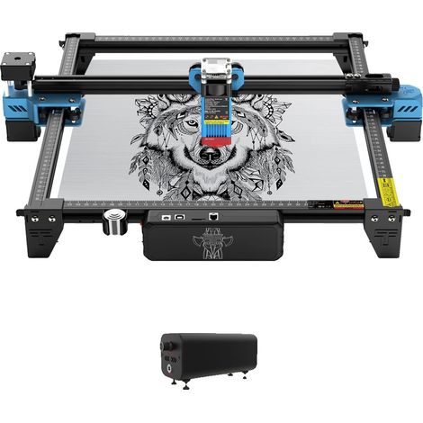 Machine de gravure laser CNC, contrôle WiFi, compatibilité avec divers matériaux, Paquet 2-a, 80W TTS-10 PRO, Prise EU (1/2)