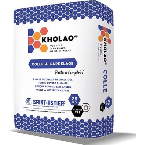 Mortier colle carrelage à la chaux KHOLAO® Saint-Astier,