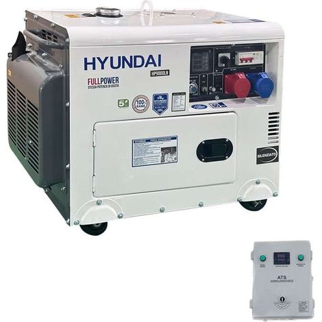 Gruppo Elettrogeno Full Power Diesel 8,5 kW Silenziato Hyundai 65255