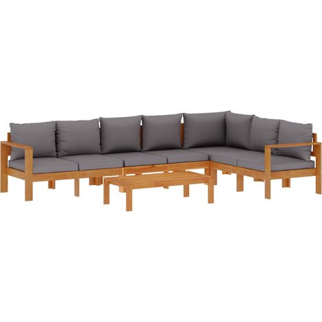 Maison Exclusive - Salon de jardin avec coussins 5 pcs Bois d'acacia solide (1/5)