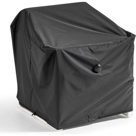 Housse de fauteuil de jardin noire 75 x 75 x 60 cm (1/5)