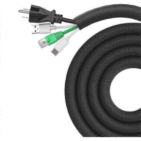 Gaine de protection de câble de 3 m (10 pi) résistante aux animaux domestiques pour chiens et chats. solution durable de gestion des câbles pour protéger les fils contre les mordillements (1/5)