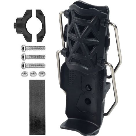 Porte-bidon pour vélo, noir, 1 pièce Vélo, vélo électrique, moto Conception creuse, aucun perçage nécessaire (1/5)