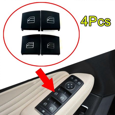 pièces de cache-boutons de lève-vitres électriques pour Mercedes-Benz Classe C W204, W212, W242, W246, W166, W176 et Classe E W204, E200 (A2049055402) (1/4)