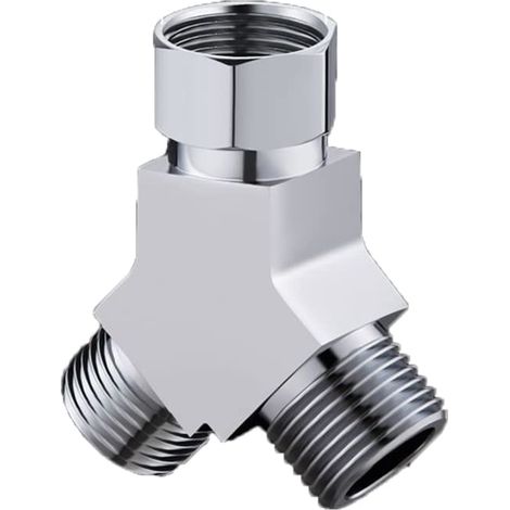 4 pièces raccord de douche 3 voies, vanne de dérivation G1/2", adaptateur en laiton traditionnel pour bras de douche, connecteur de valve 3 voies pour bidet (style A)