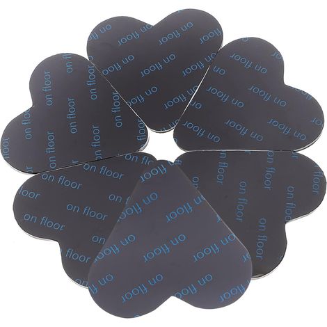 Autocollants Antidérapants pour Tapis de Cœur, 16 Pièces Noir PU Gel (1/5)
