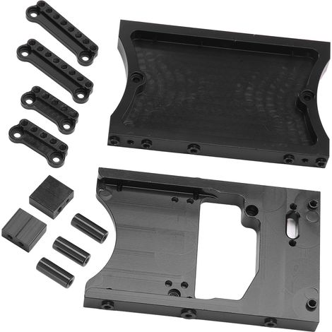 Kit de direction et de train arrière en alliage d'aluminium pour voiture RC modèle MN D90 D91 (noir) (1/5)