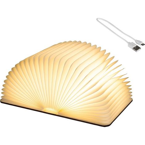 Libro LED in carta FSC 21,5 x 32,5 x 16,5 cm bianco Peraga Christmas