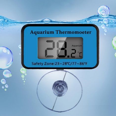 Thermomètre Numérique LCD pour Aquarium avec Ventouse pour Mesurer l'eau du Réservoir de Poissons (1/4)