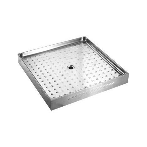 Receveur de douche 800x115x800 mm, inox brossé