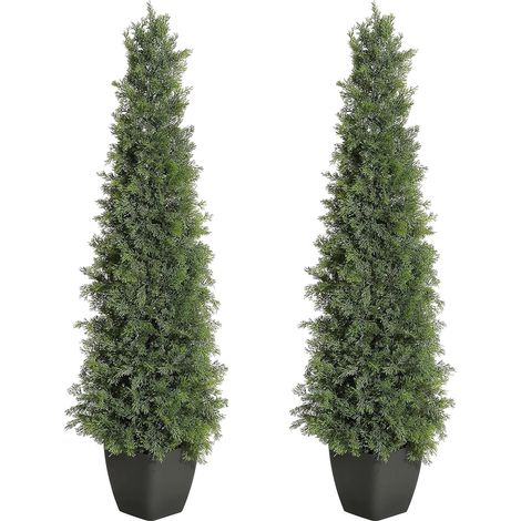 Alberi ornamentali, resistenti ai raggi UV, ideali per decorazioni interne ed esterne, verdi, 120 cm (1/2)