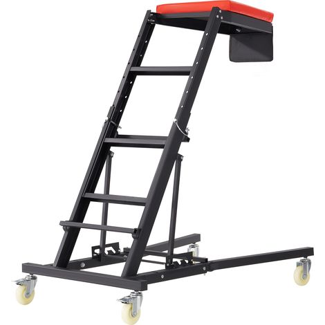 Mophorn verstellbare Rollliege für Autos, 1219–1930 mm Höhe, 181 kg Tragkraft, robustes zusammenklappbares Modell, 4 Lenkrollen für Autoreparaturen