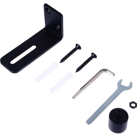 Guide de sol pour porte de grange coulissante acier, réglable (1/5)