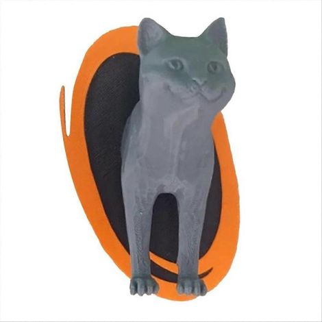 Décoration de cadre de chatière, ornement de porte décoratif pour les amoureux des chats, sculpture murale 3D pour la Saint-Valentin (1/5)