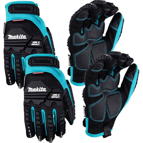 Makita P-84464 Advanced ANSI 2 Impact-Rated Demolition Medium Gloves 2x Pair (1/5)