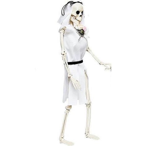 Pendentif squelette articulé de 40 cm pour Halloween, décorations pour fête d'Halloween, maison ou bar, accessoires d'horreur, mariée squelette