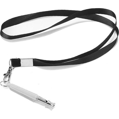 Sifflet Ultrason Pour Chien - Réglable En Fréquence - Pour Dressage Et Arrêt Des Aboiements - 8 cm - Avec Corde De Suspension